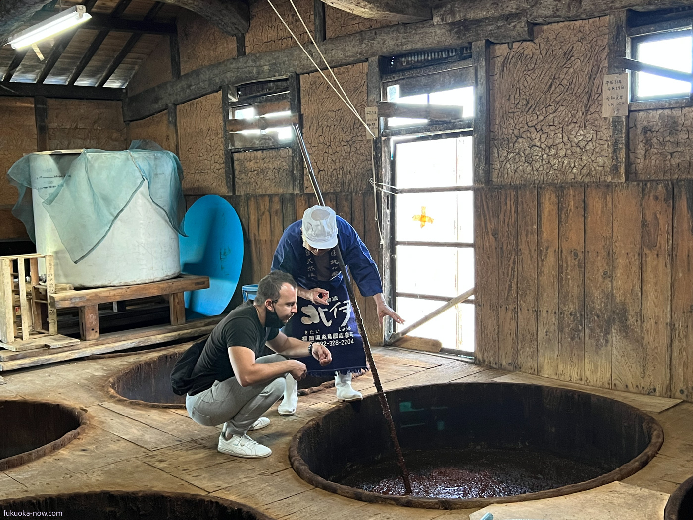 Uotabi Tour - Shoyu factory tour, 北伊醤油の醤油樽