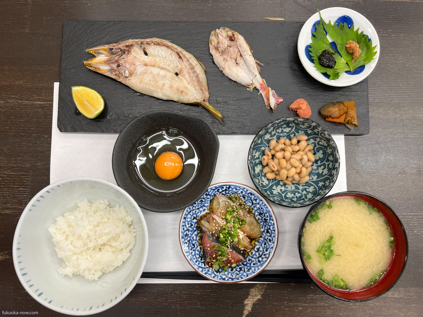 Uotabi special Itoshima breakfast, うお旅スペシャルの糸島名産づくしの朝食