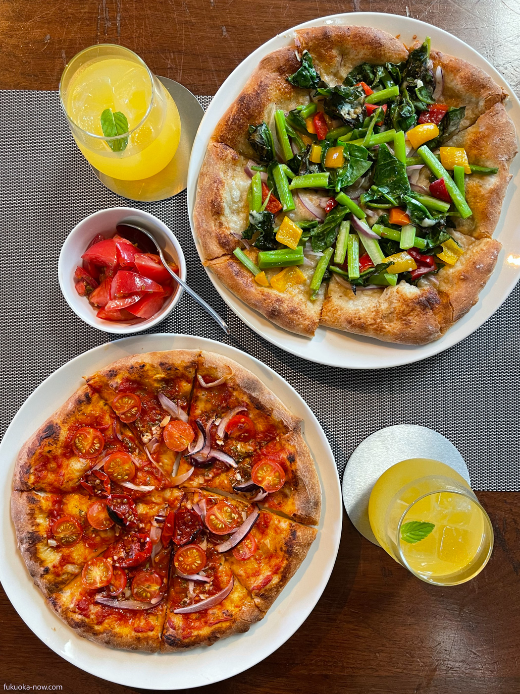  itoshima organic veges cafe rita pizza, 糸島わかまつ農園のオーガニック野菜のピザ