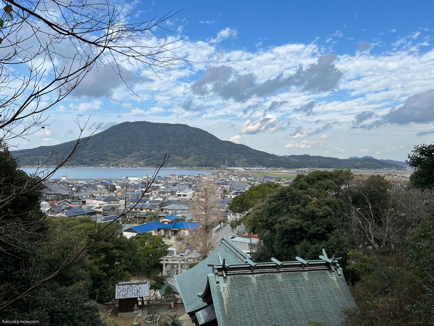 Mt. Kaya View from Kafuri Tenmangu Shrine / 加布里天満宮から見た可也山
